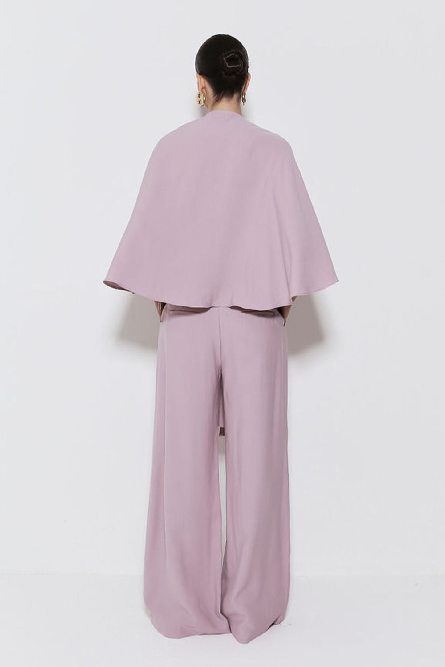 CALÇA PANTALONA ALFAIATARIA COM COS TRASNPASSADO LILAC