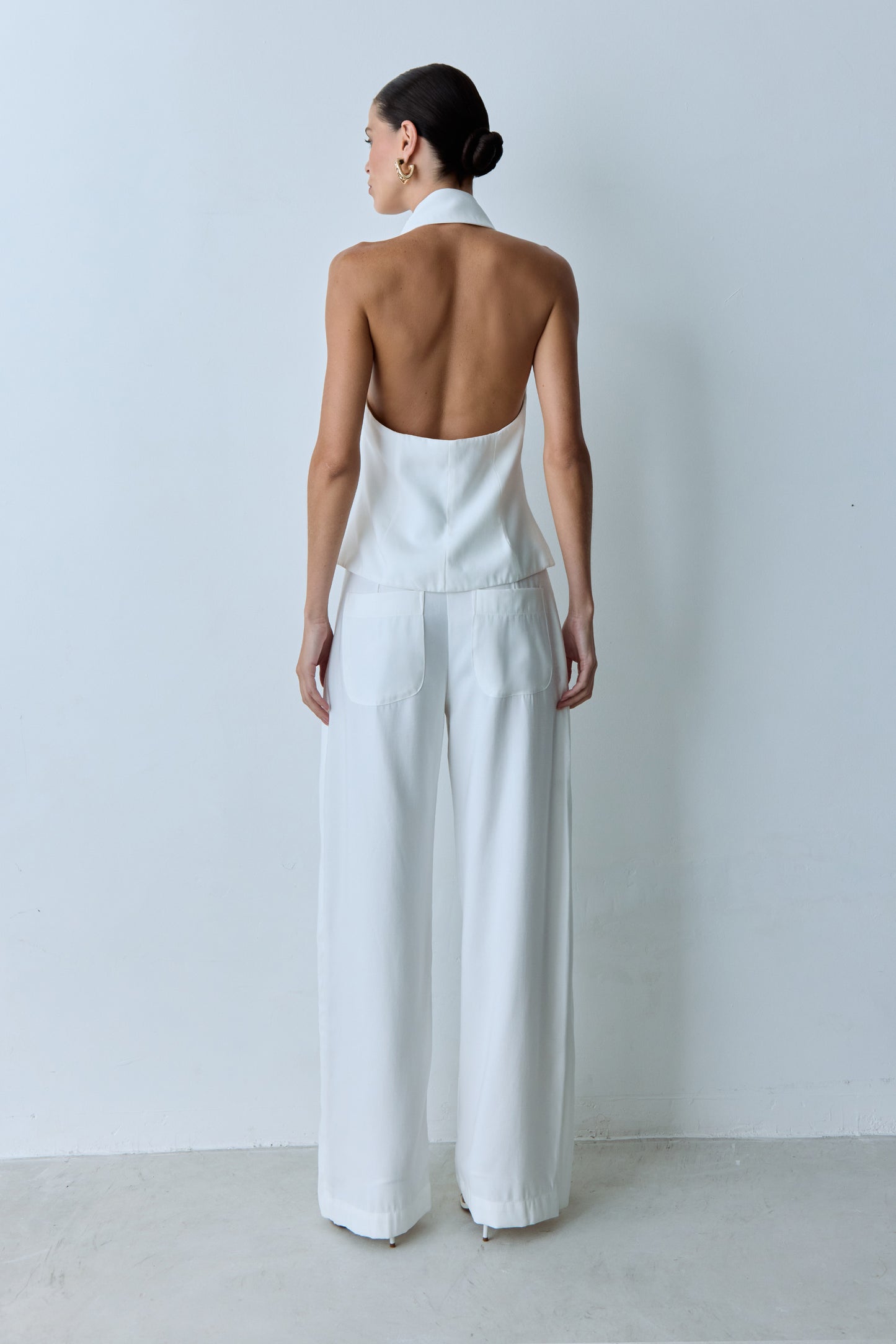 CALCA RETA COM SOBREPOSICAO OFF WHITE