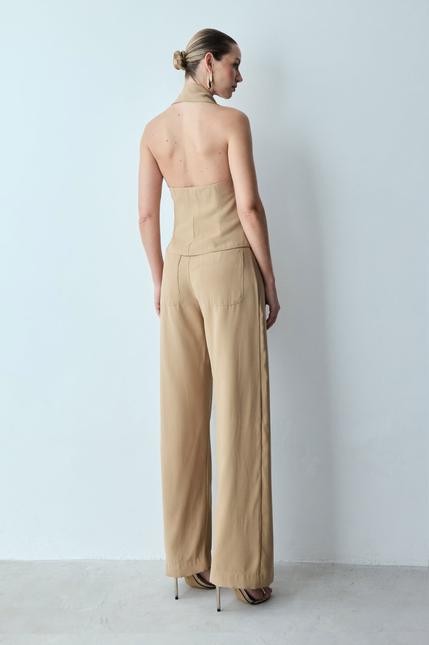 CALCA RETA COM SOBREPOSICAO KAKI