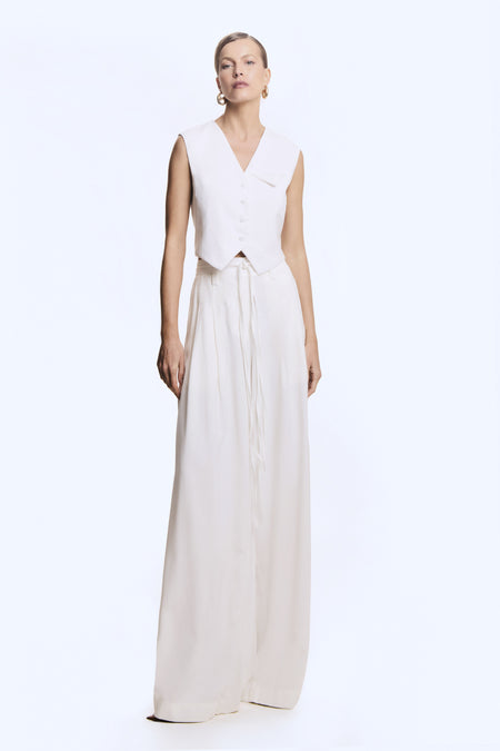 CALCA RETA PREGAS FRONTAIS CADARCO PARA AMARRACAO OFF WHITE