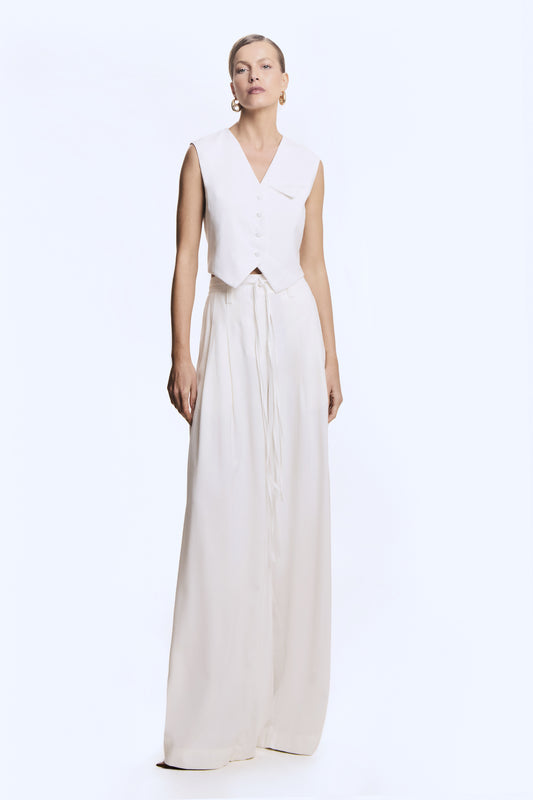 CALCA RETA PREGAS FRONTAIS CADARCO PARA AMARRACAO OFF WHITE