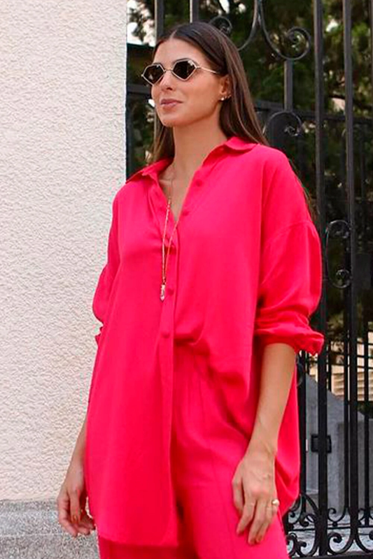 CAMISA MANGA LONGA CLASSICA OVERSIZED PINK