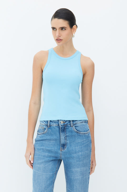 REGATA DECOTE NADADOR AZUL BEBE