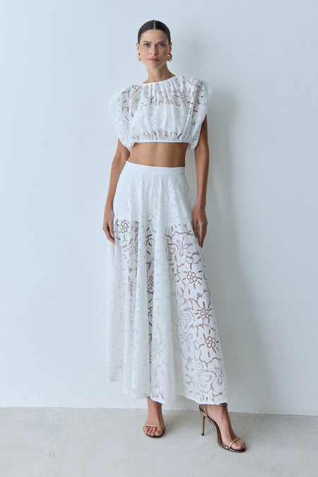 SAIA MIDI COS MEDIO EM RENDA OFF WHITE
