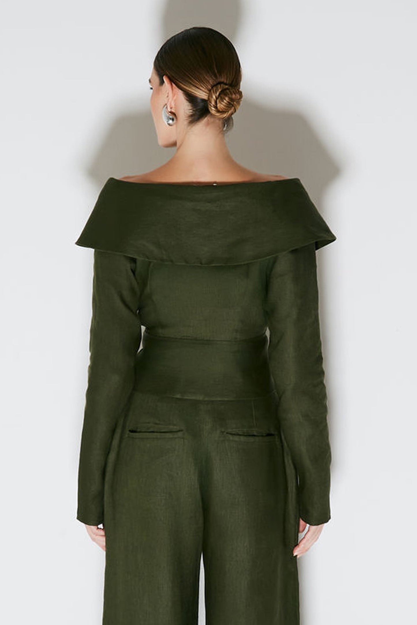 BLAZER LONGO MAXI GOLA OMBRO A OMBRO VERDE MILITAR