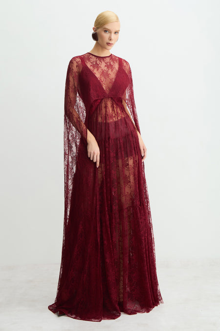 CAPA ALONGADA EM RENDA VINHO