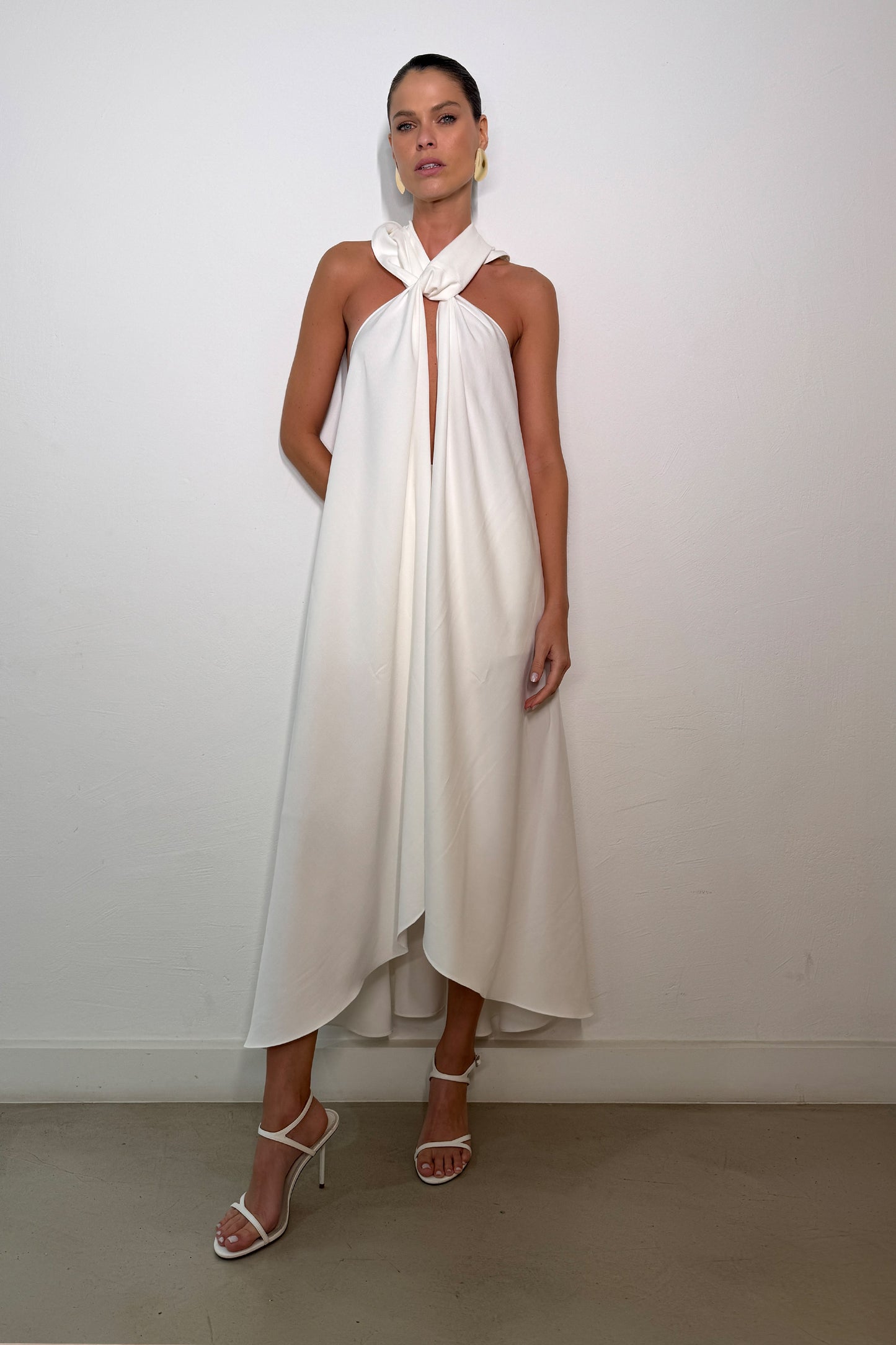 TUNICA FLUIDA COM AMARRACAO OFF WHITE