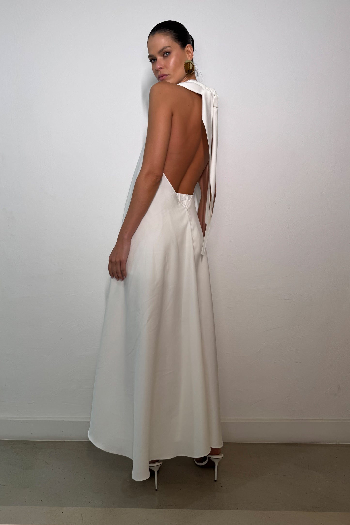 TUNICA FLUIDA COM AMARRACAO OFF WHITE