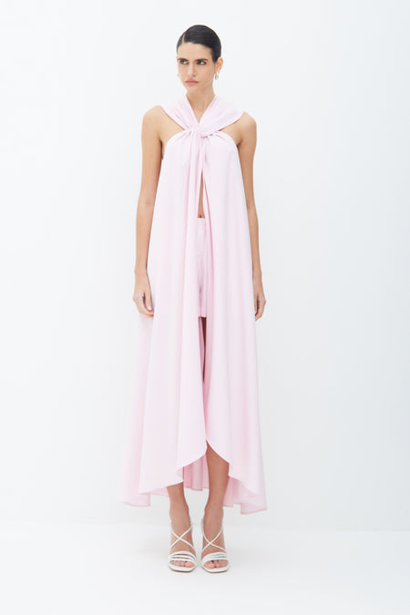 TUNICA FLUIDA COM AMARRACAO ROSA BEBE