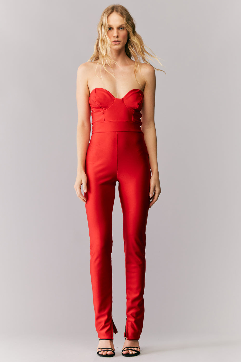 MACACÃO TOMARA QUE CAIA SCULPT VERMELHO