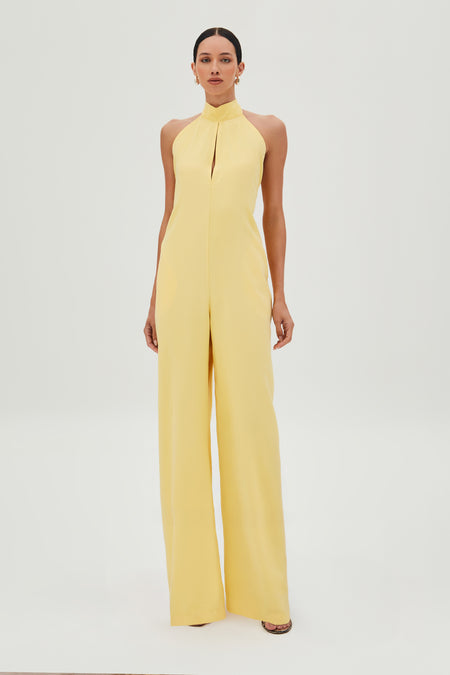 MACACAO FRENTE UNICA GOLA ALTA COM ABERTURA MEIO BUSTO AMARELO MANTEIGA