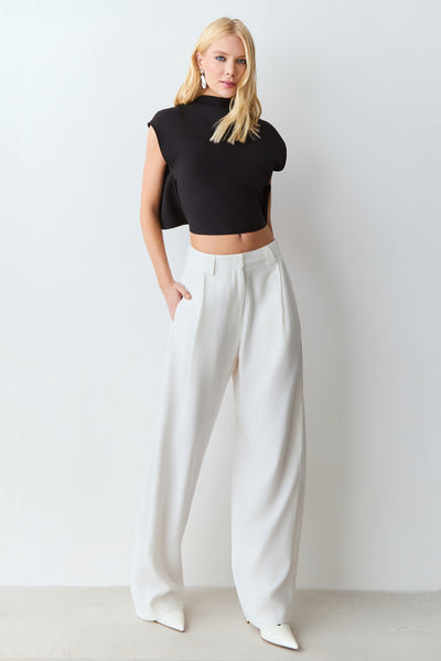 CALCA BAGGY COM DETALHE LATERAL COS OFF WHITE