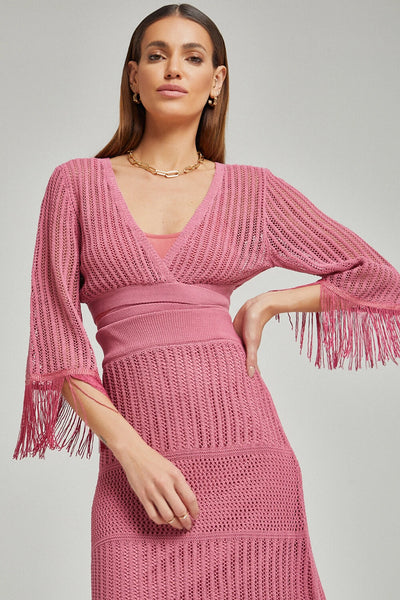 CROPPED MANGA CURTA DE TRICOT PINK