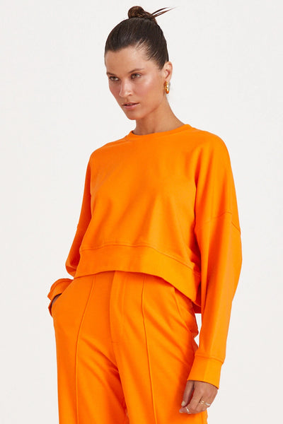 CROPPED MANGA LONGA  OVERSIZED LARANJA