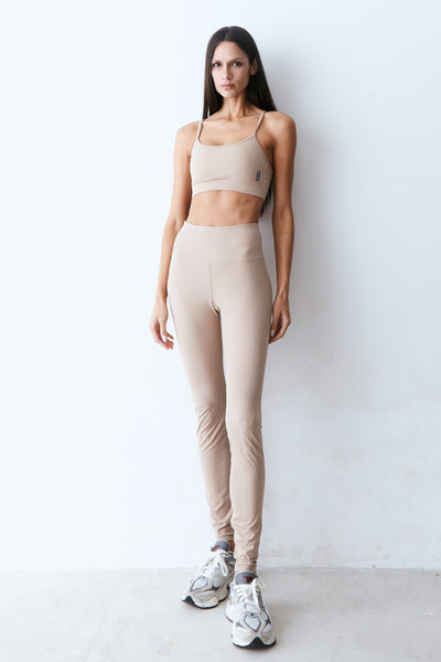 CALCA LEGGING COM RECORTE PESPONTADO COS KAKI