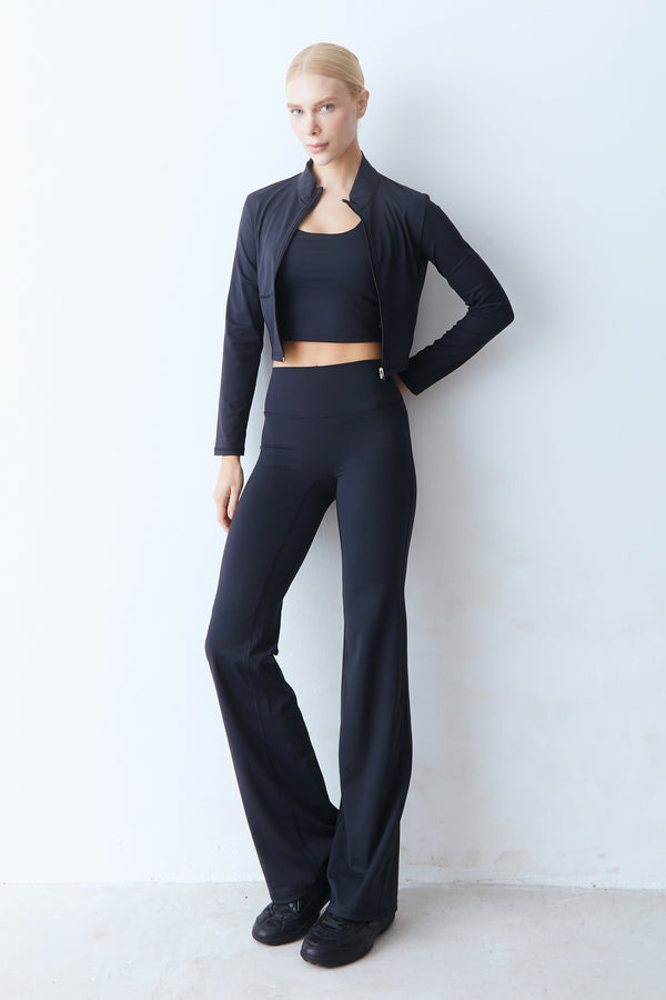 CALÇA FLARE CÓS MÉDIO PRETO