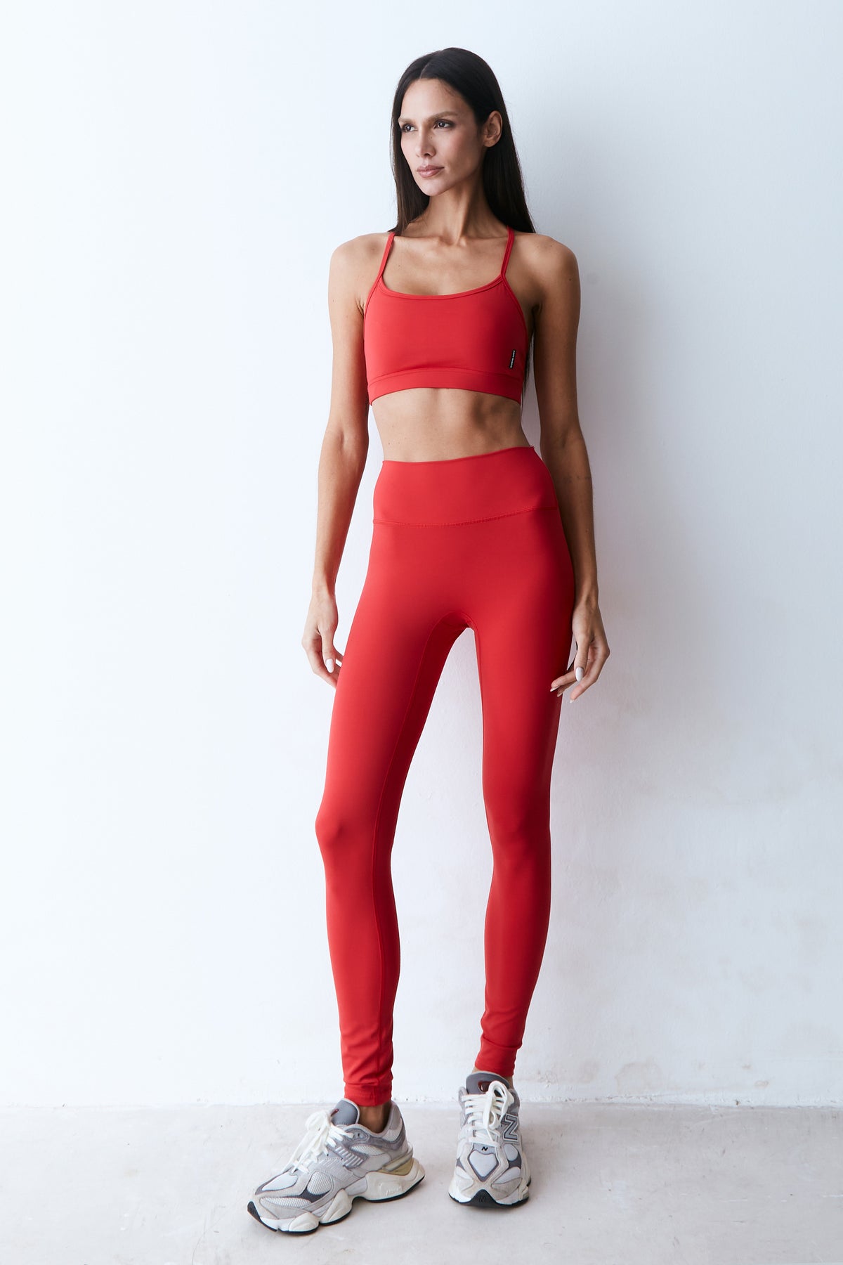 CALCA LEGGING COM COS LARGO VERMELHO