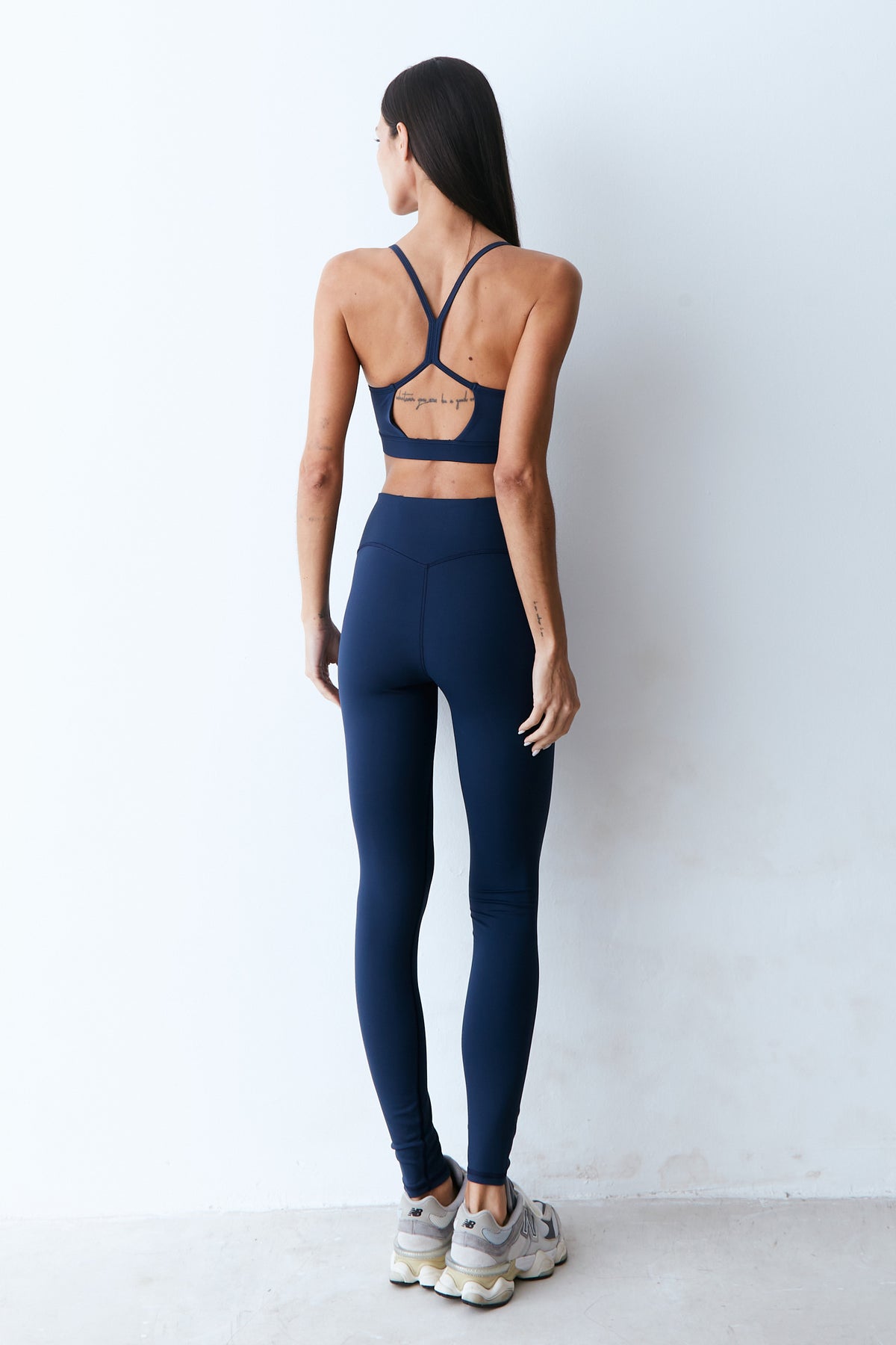CALCA LEGGING COM COS LARGO AZUL MARINHO