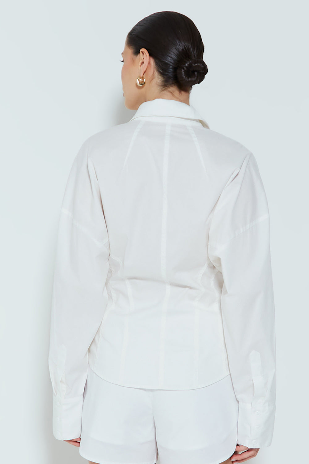CAMISA MANGA LONGA ESTRUTURADA OFF WHITE